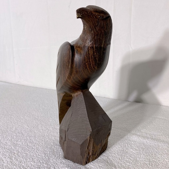 Vintage Handcrafted Hand Carved Wooden Bird Sculpture - Picture 2 of 10